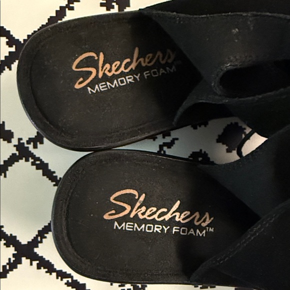 Skechers Women's Wedge Lace-Up Sandals - Black - US Size 7 - EUC - Picture 7 of 12